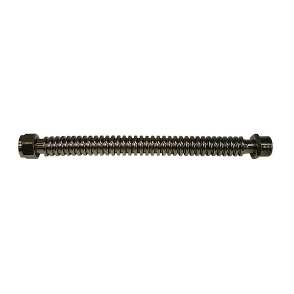 Jones Stephens 3/4in. MIP x 3/4in. FIP x 12in. Stainless Steel Corrugated Water Heater Connector J38712 - main